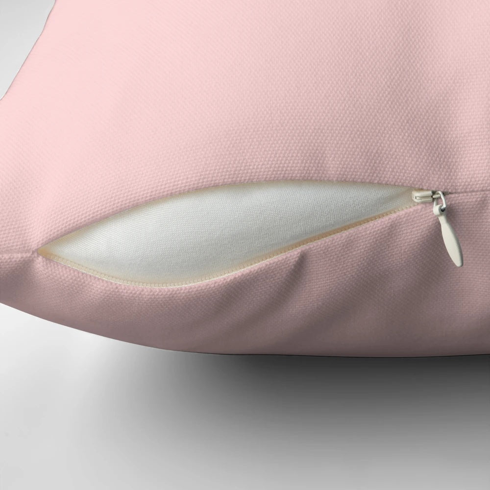 Soft, pink Ketnipz-inspired plush pillow with cartoon bean design