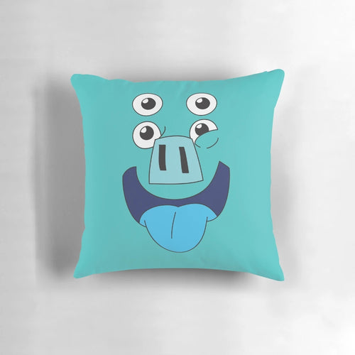 "A soft, plush Kipo-inspired pig face pillow for cozy, post-apocalyptic decor"