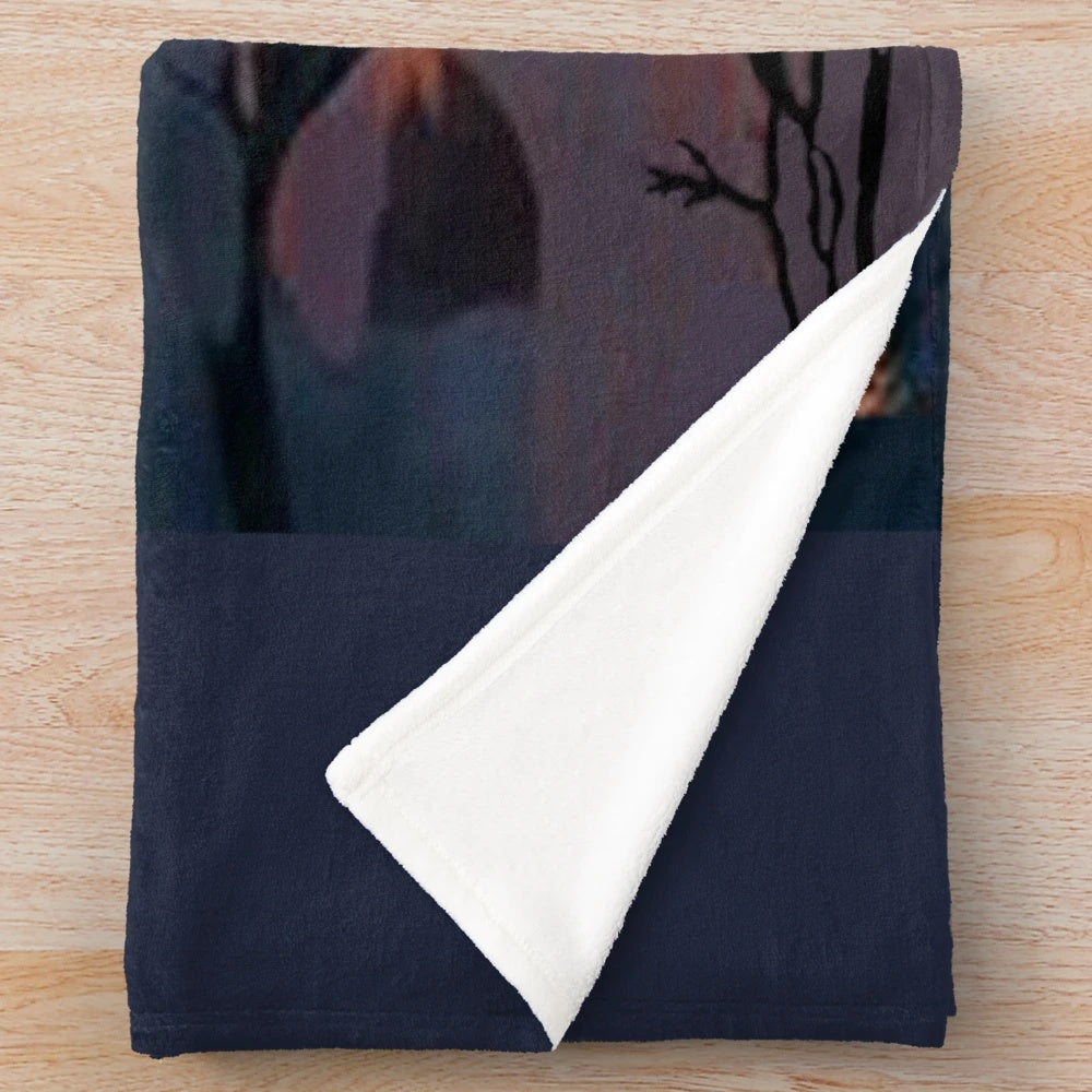 Kitsune plush blanket with a soft, fluffy design