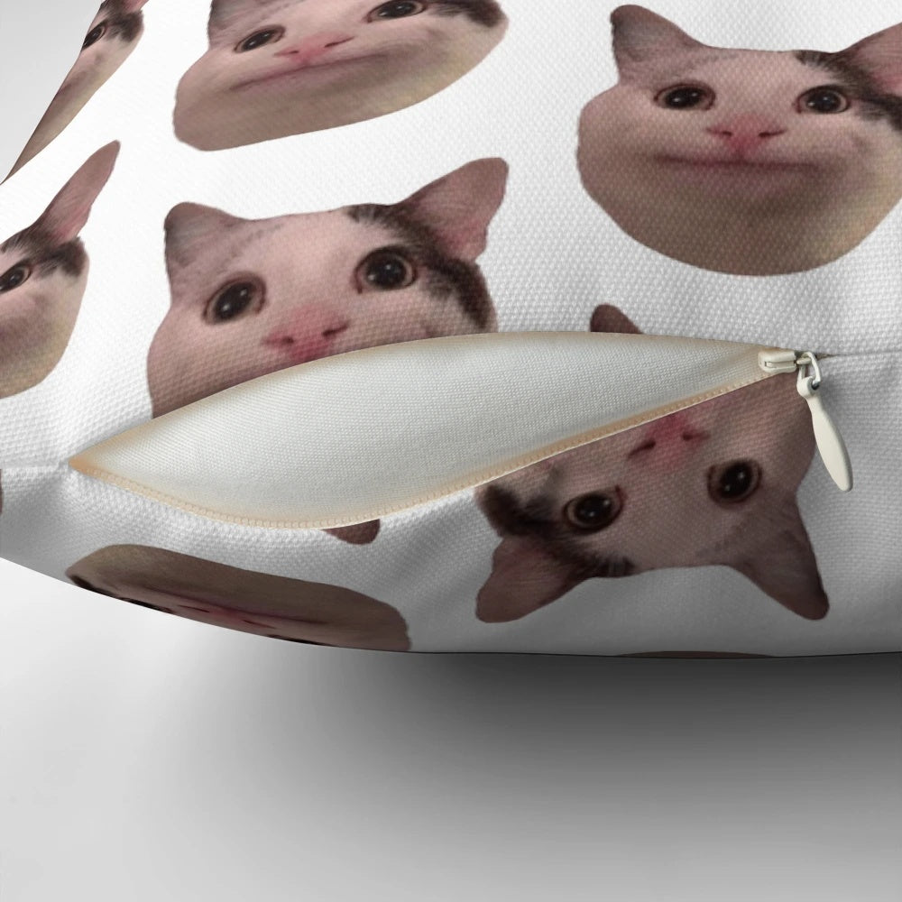 Soft, plush pillow featuring a cute cat wearing sunglasses