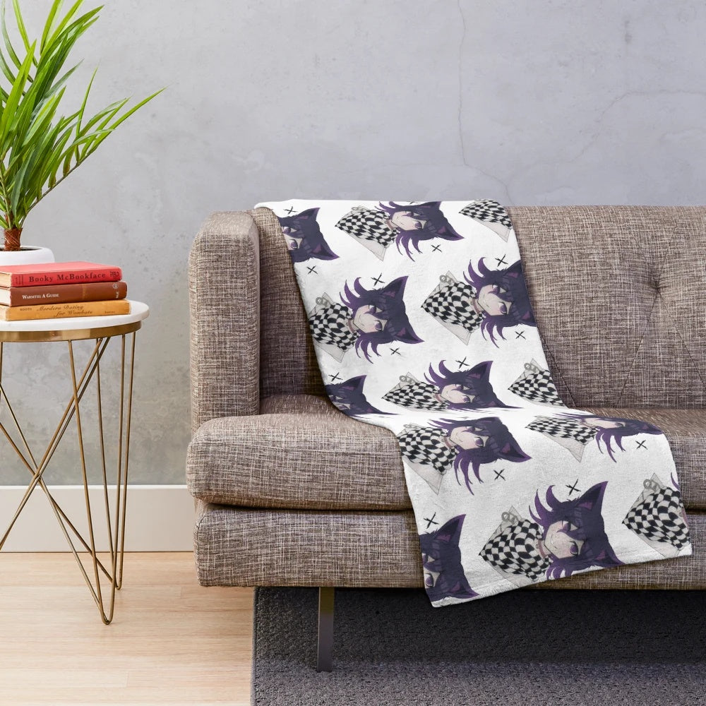 Kokichi Oma Kitty Smile Plush Blanket