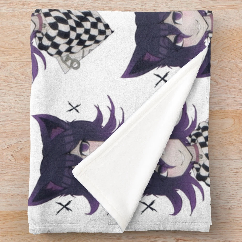 Kokichi Oma Kitty Smile Plush Blanket