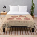 Soft and cozy plush blanket featuring cute kiwi birds, a flightless bird native to New Zealand