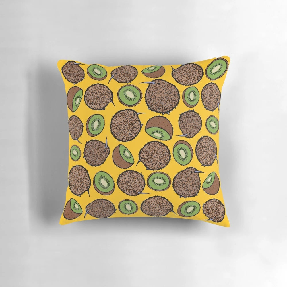 Vibrant Kiwi Print Decorative Throw Pillow for Bedroom, Living Room, and More