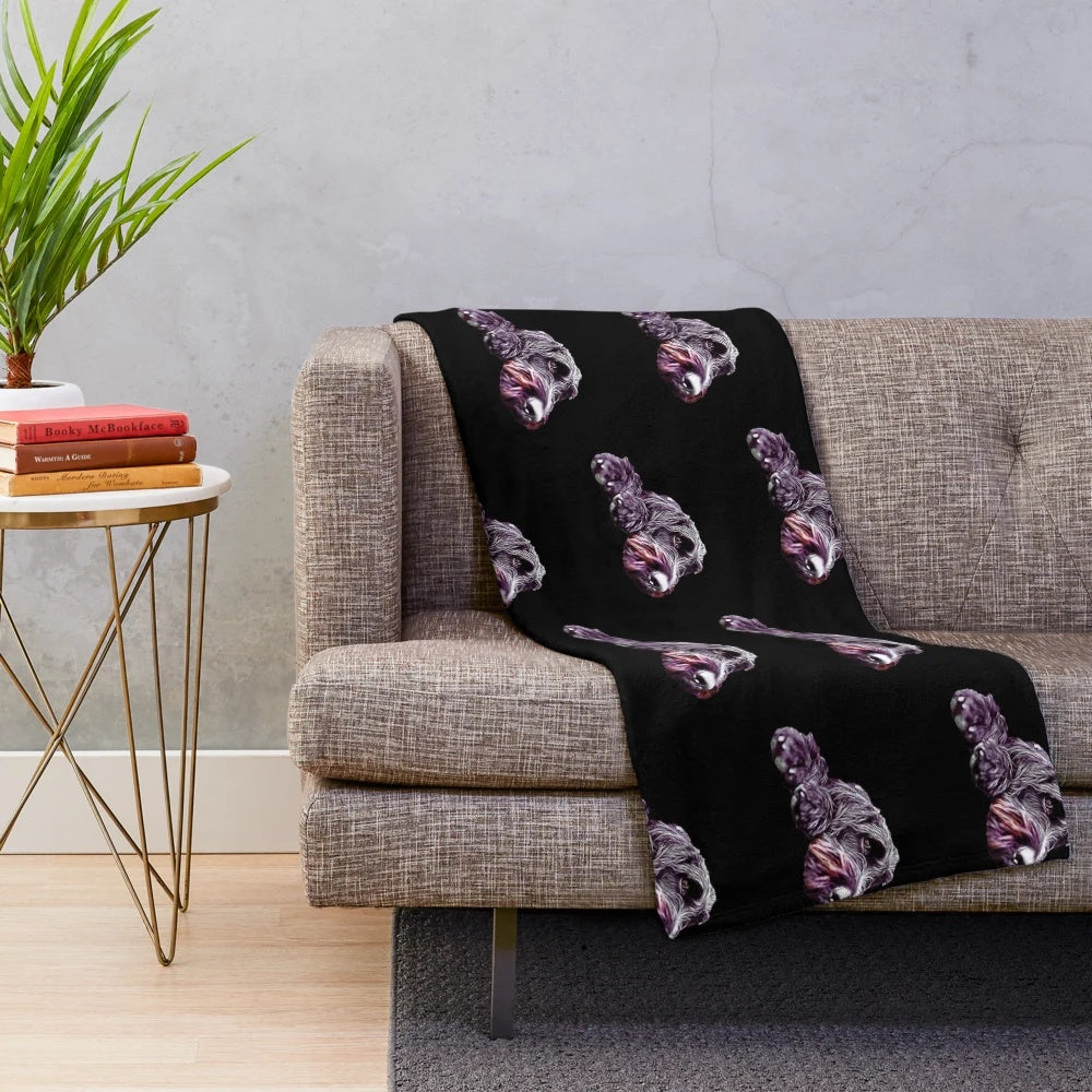 Soft and cozy Labradoodle doodle dog plush blanket for pet lovers