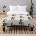 Soft and cuddly Labradoodle puppy plush blanket