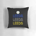 Leeds United baby pillow featuring the club's crest and colors