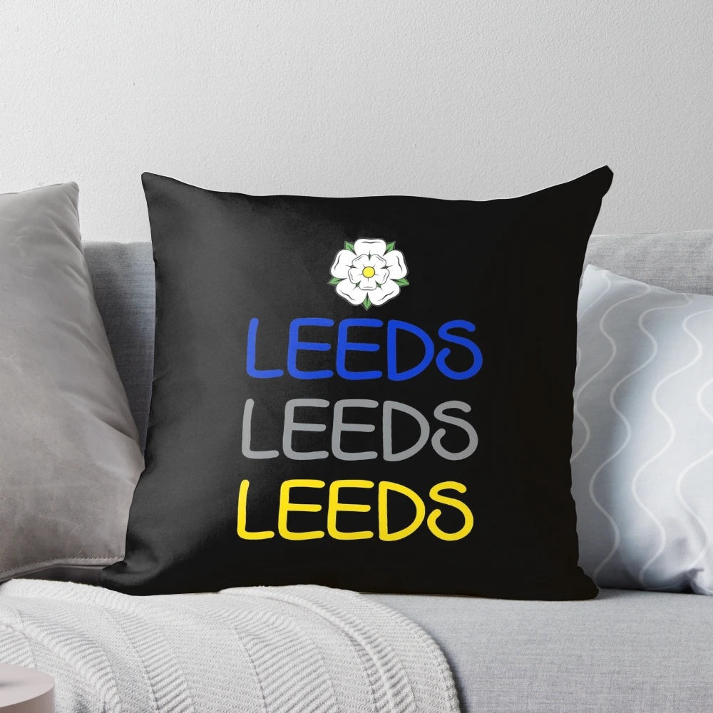 Leeds United baby pillow featuring the club's crest and colors