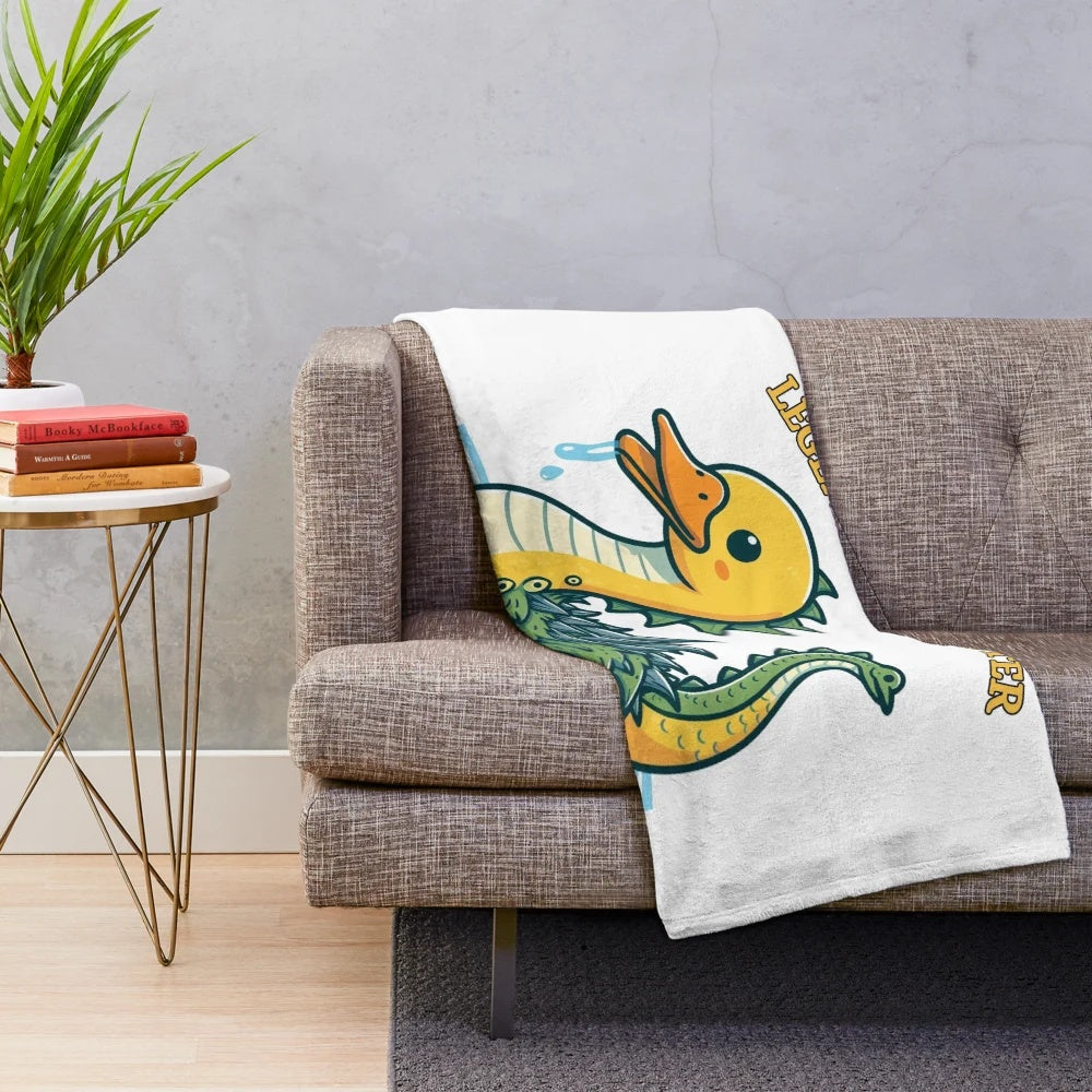 Soft and cuddly leviathan plush blanket featuring a mythical sea creature design