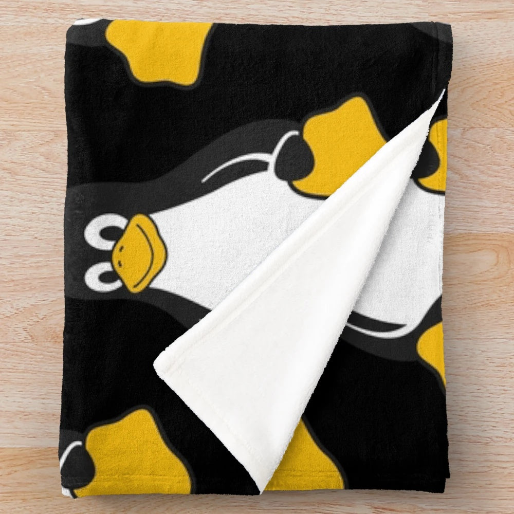 Linux Tux Plush Blanket - Soft and Cuddly Penguin Decor for Computer Nerds