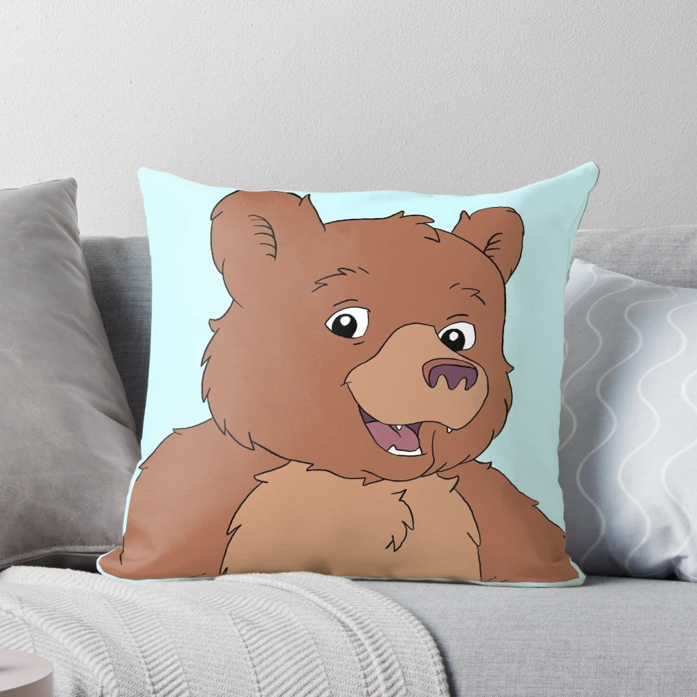 Soft, cuddly brown bear cub stuffed animal from the Nickelodeon cartoon "Little Bear