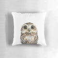 Soft, plush little owl pillow with detailed features and nature-inspired design