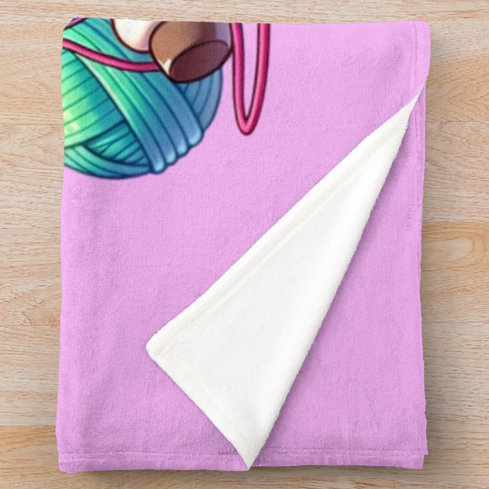 A soft, plush blanket with a cute llama design, perfect for cuddling up.