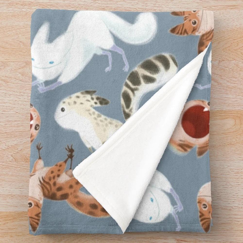 Loth Cats Plush Blanket featuring cute alien cats from the Rebels series