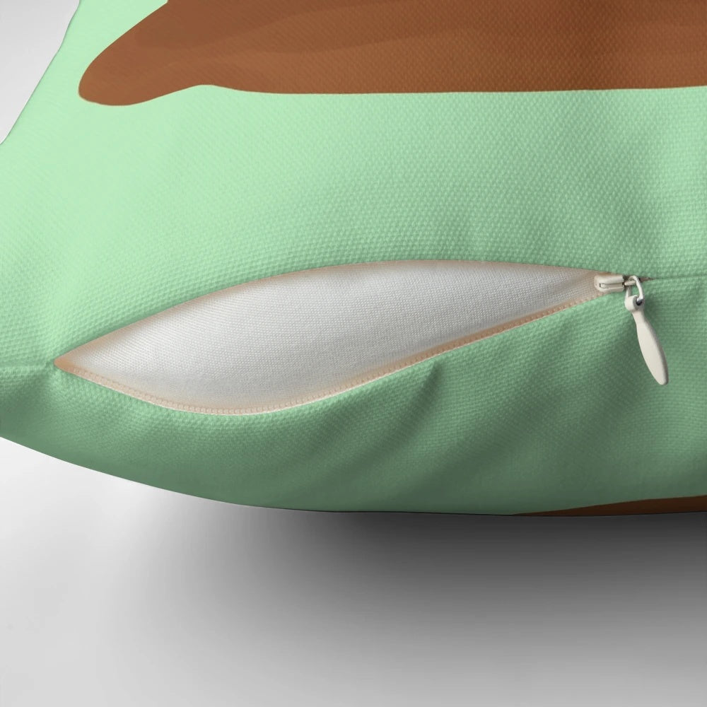 Cozy and cute pillow featuring Makar, the Korok from The Legend of Zelda series.