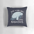 Soft, plush manatee pillow with a cute, friendly design