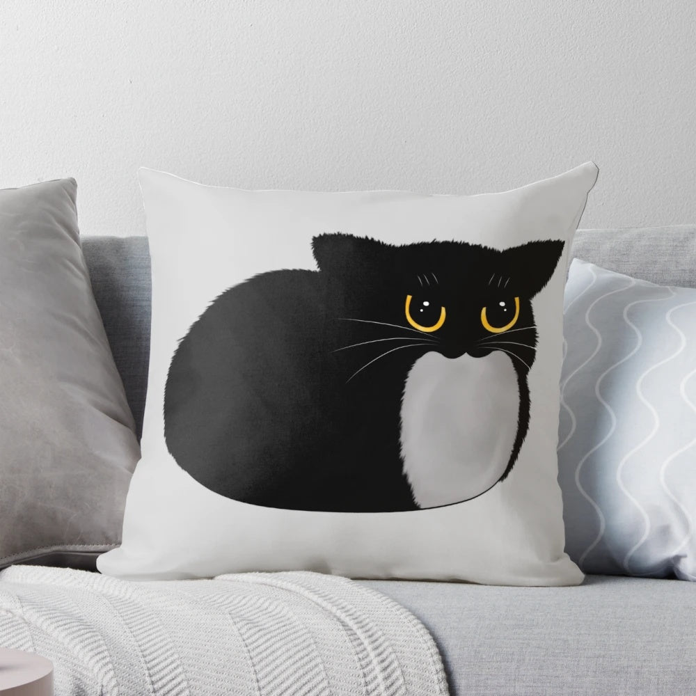 Plush and cozy Maxwell the Cat pillow, a charming home accessory for cat enthusiasts