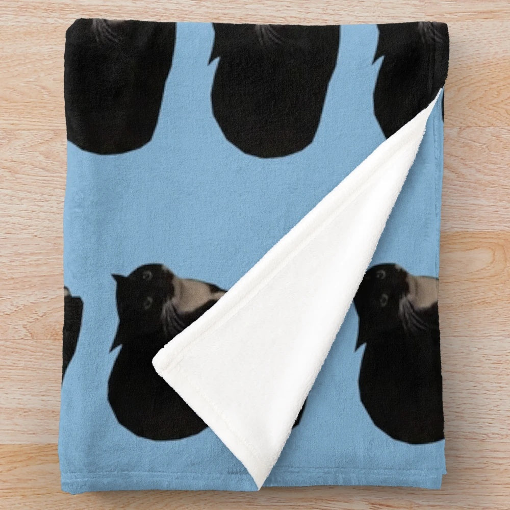 Soft and cuddly plush blanket featuring the popular Maxwell the Cat meme design