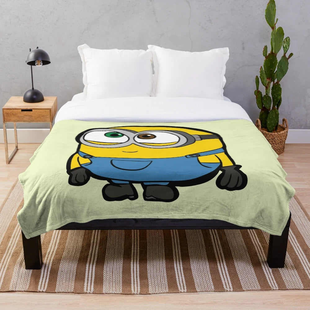 Minion-themed plush blanket featuring the lovable characters