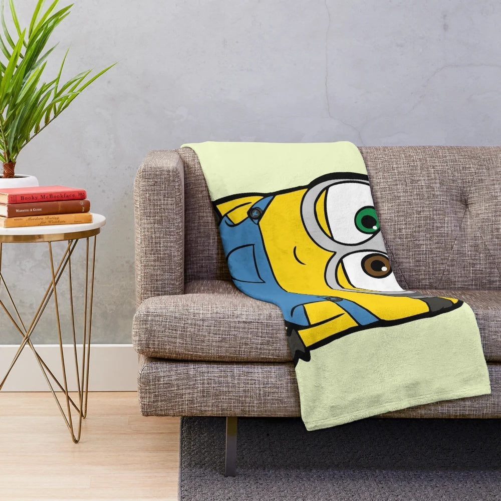 Minion-themed plush blanket featuring the lovable characters