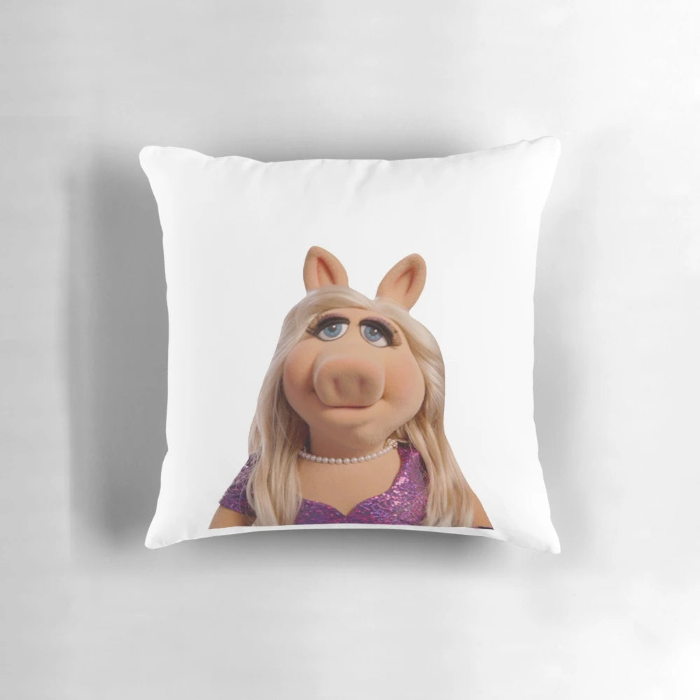 Soft and cuddly Miss Piggy plush pillow with Muppets-inspired design