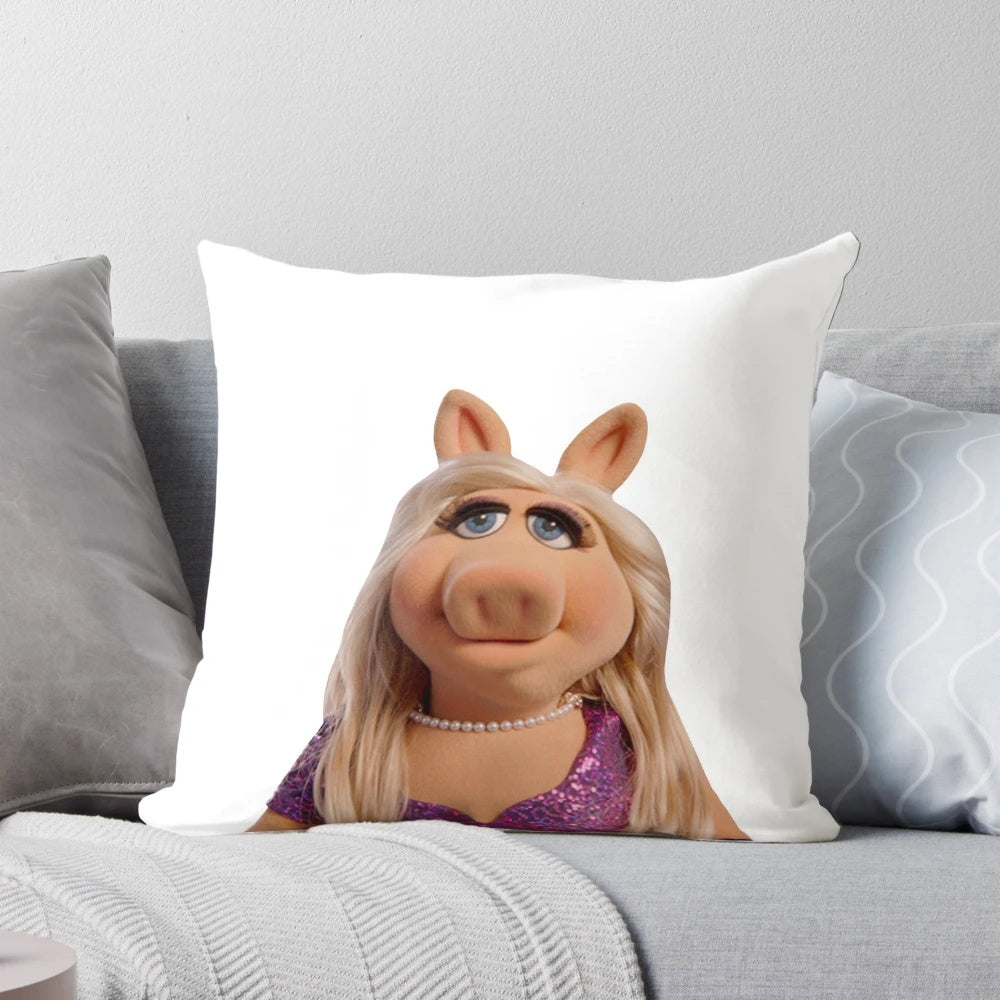 Soft and cuddly Miss Piggy plush pillow with Muppets-inspired design