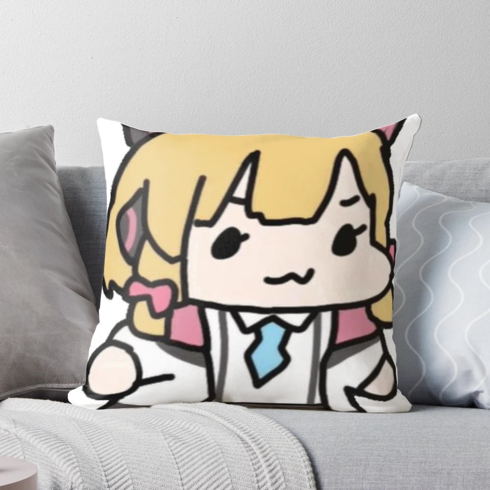 Soft and cuddly Momoi Blue Archive meme pillow with adorable anime girl design