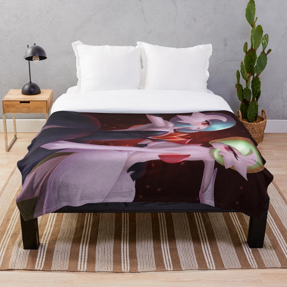 Cute and cuddly anime-inspired plush blanket featuring a monster girl design