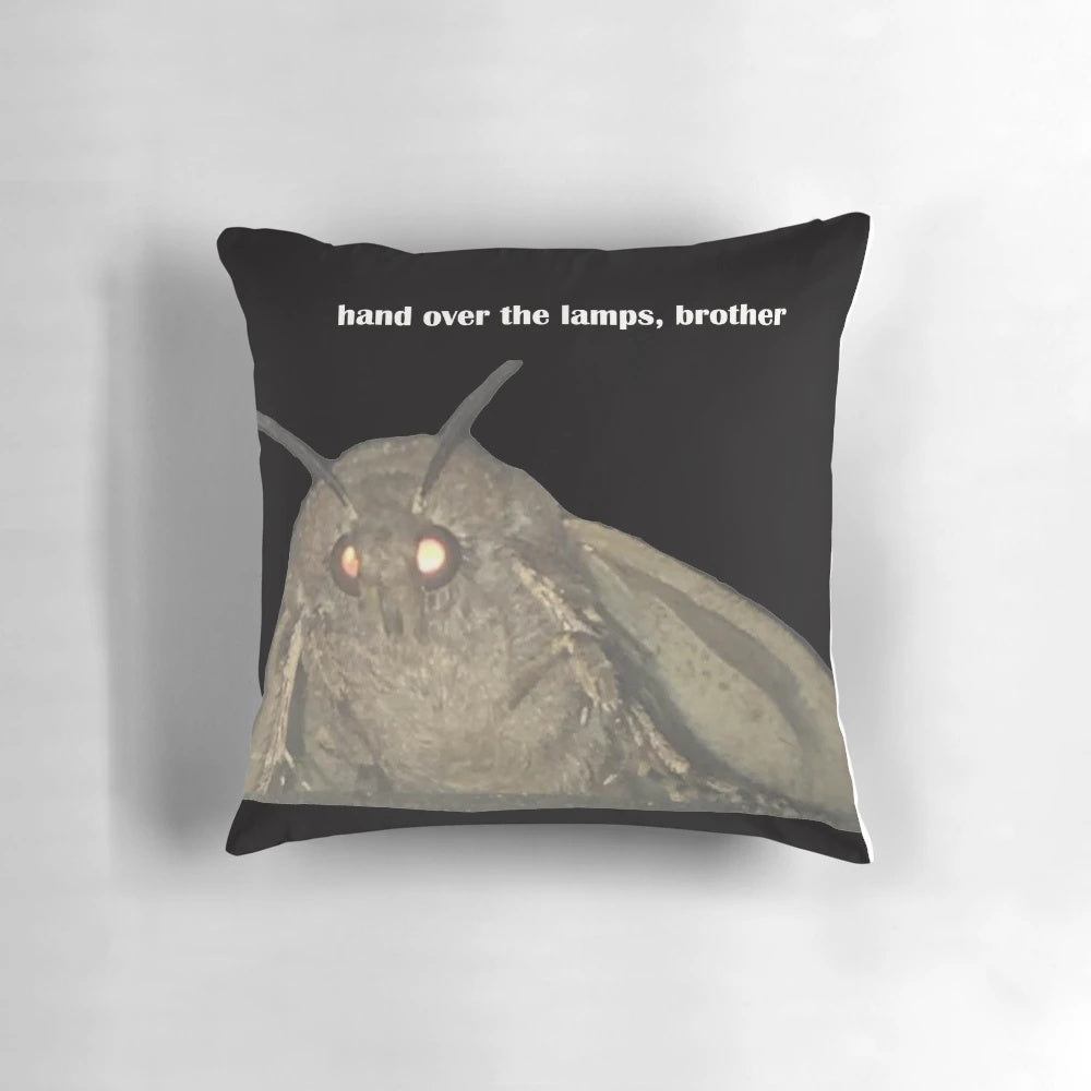 Soft, plush moth-themed meme lamp for unique home lighting
