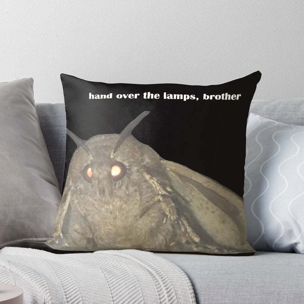 Soft, plush moth-themed meme lamp for unique home lighting