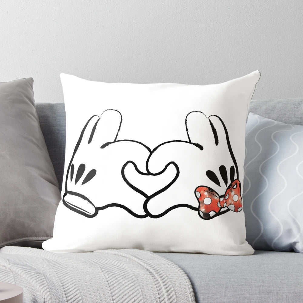 Colorful mouse-themed pillow with splatter paint design