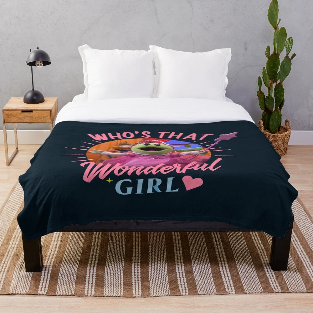 Nanalan "Who's That Wonderful Girl" monster girl plush blanket