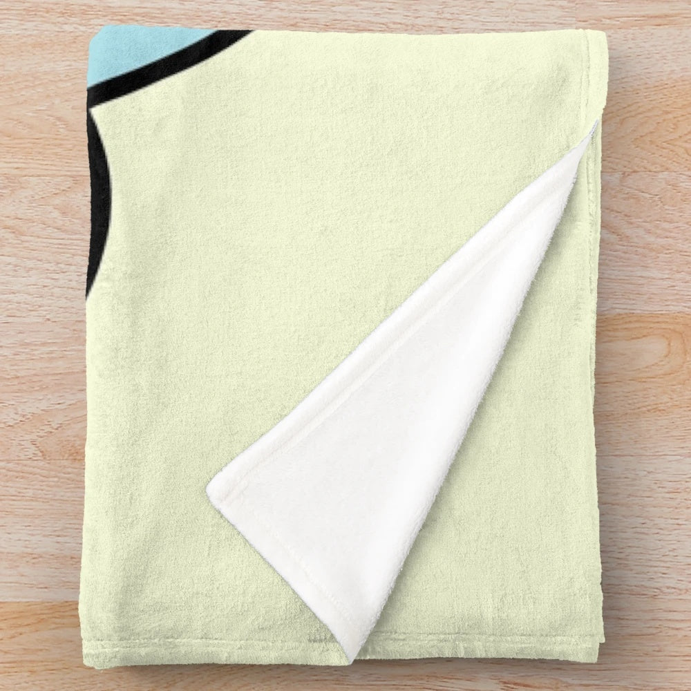 Soft and cuddly narwhal plush blanket in a blue shade