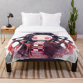 Nezuko inspired chibi anime plush blanket
