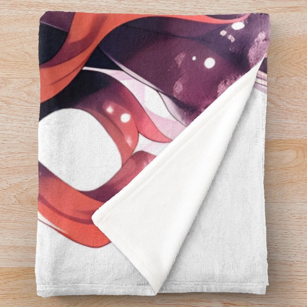 Nezuko inspired chibi anime plush blanket