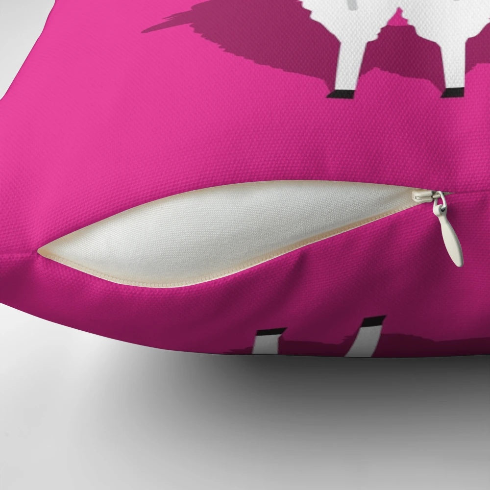 Cute pink llama pillow with no drama design