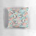 Cute and whimsical opossum pillow with a screaming expression, perfect for adding a touch of retro-inspired nature decor to your home.