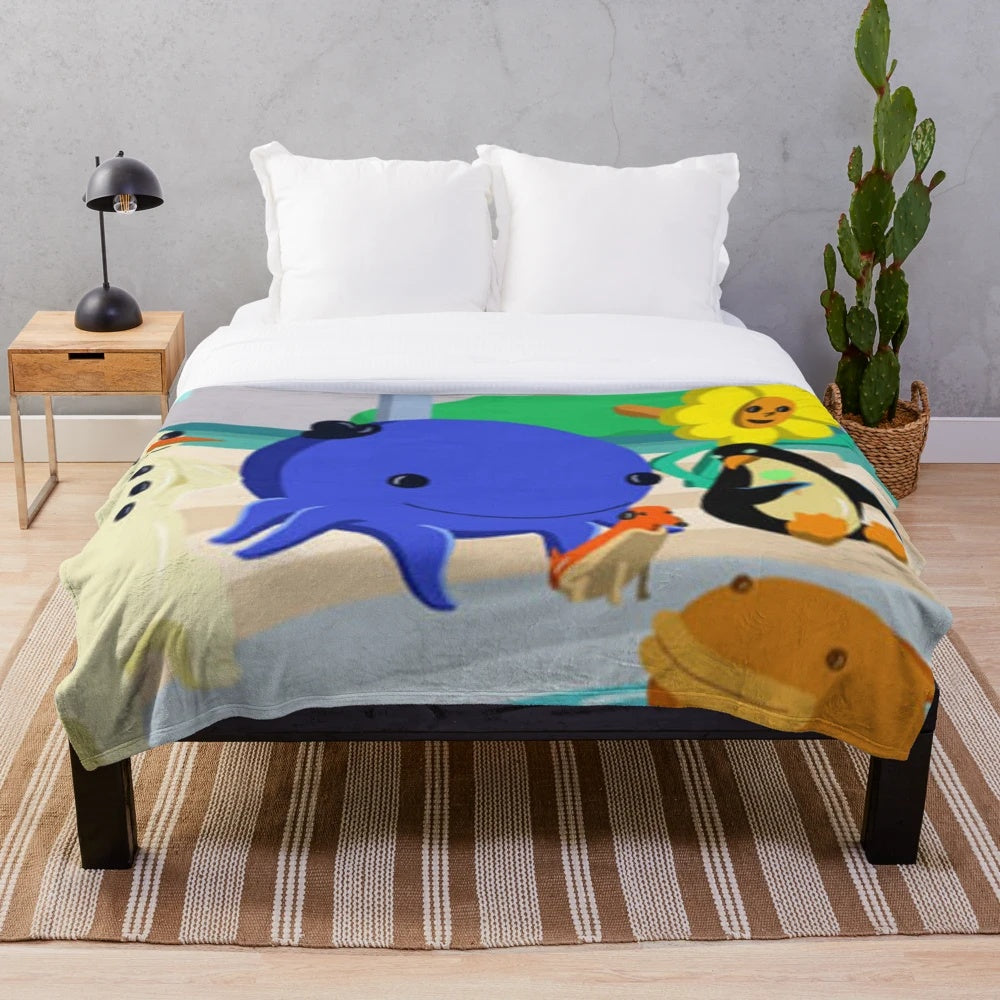Oswald cartoon character themed plush blanket