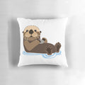 Soft, cuddly otter emoji plush pillow for home decor