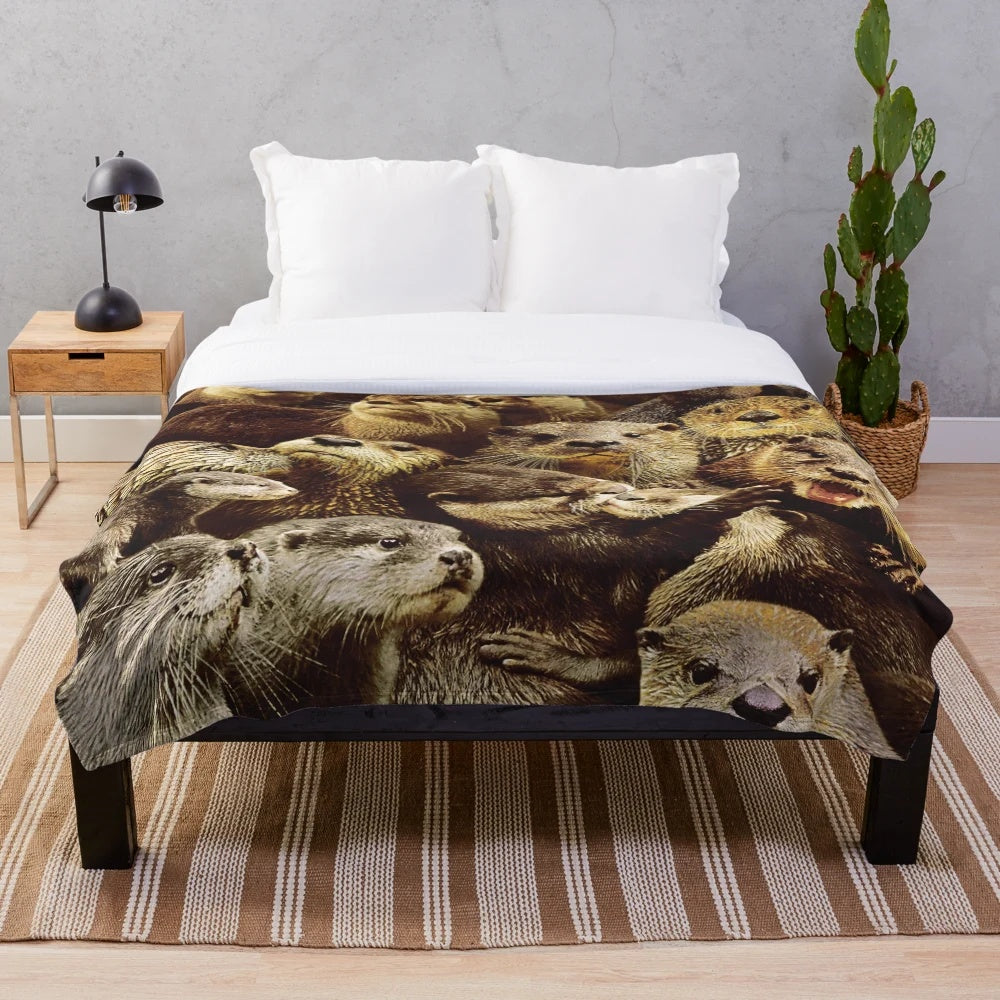 Soft and Cozy Otter Plush Blanket