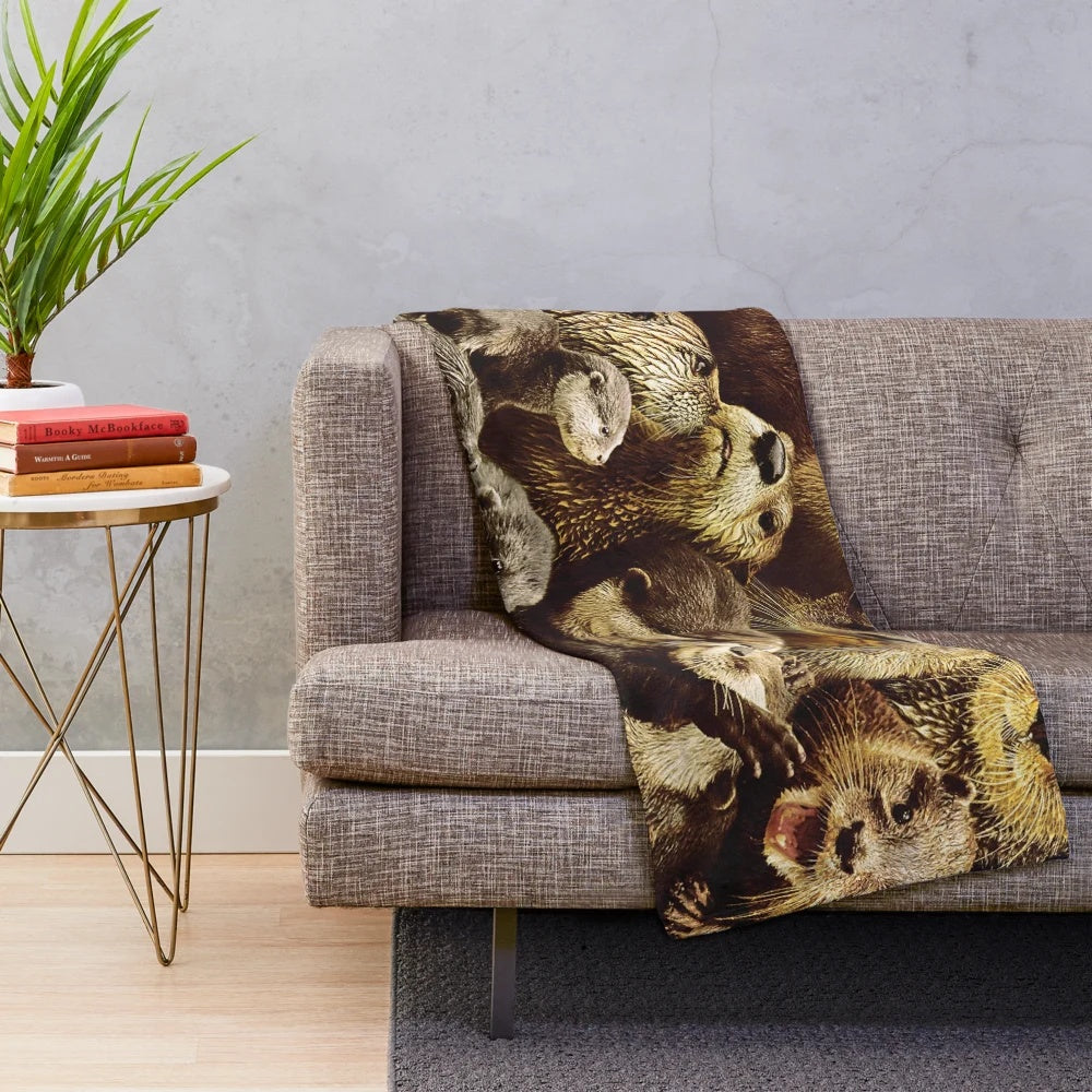 Soft and Cozy Otter Plush Blanket