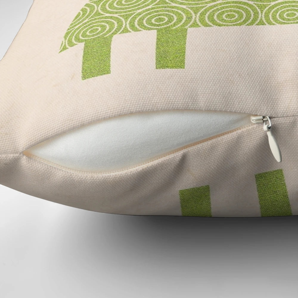 Vibrant digital illustration of an owl and turtle on a soft, plush pillow