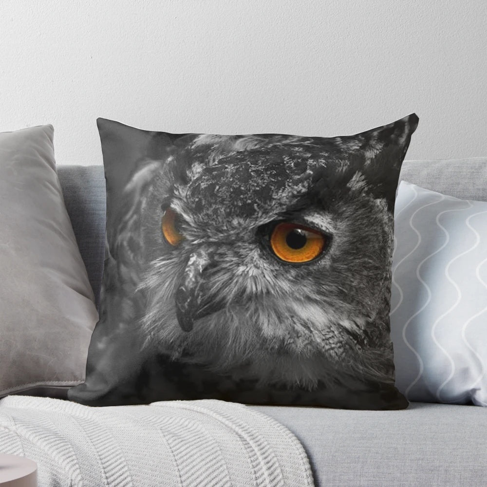 Soft, plush owl-shaped throw pillow in a cute, whimsical design.