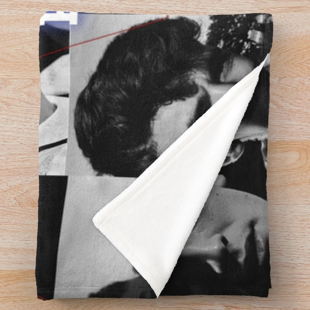Pablo Gavi plush blanket with cute collage design