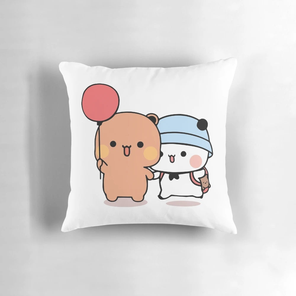 Cute panda bear and balloon plush pillow for snuggling and cuddling
