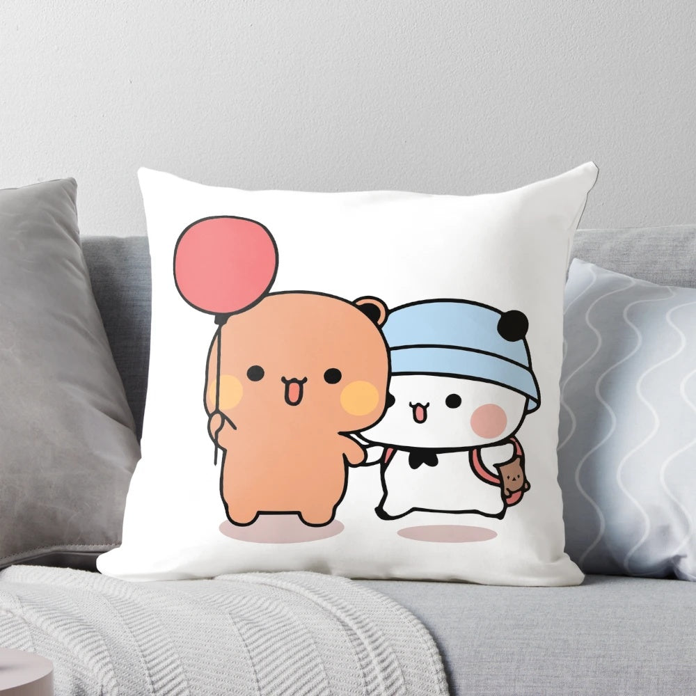 Cute panda bear and balloon plush pillow for snuggling and cuddling