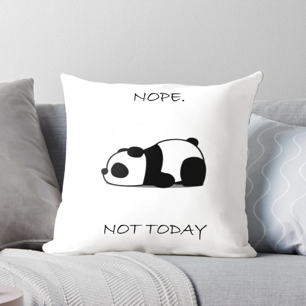 Soft, plush panda bear-themed throw pillow for comfortable home decor