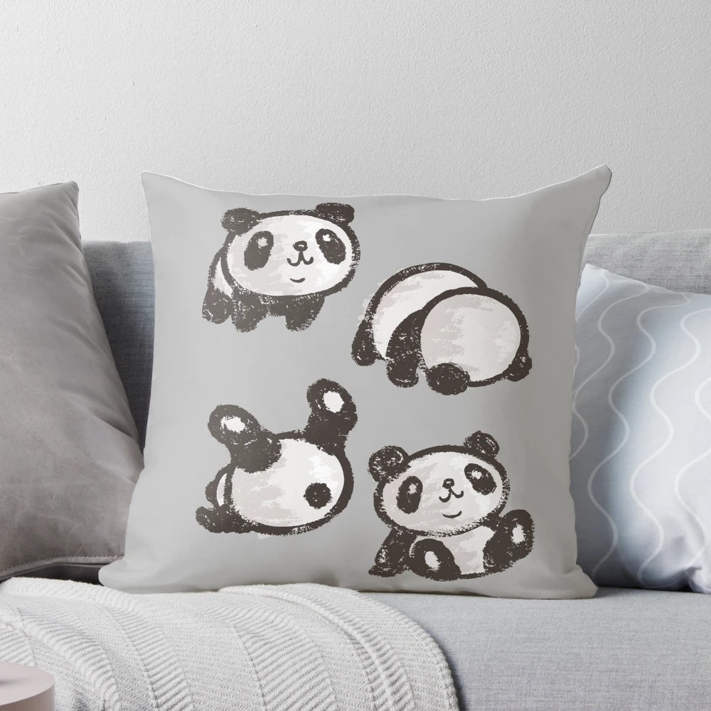 Soft, cuddly panda bear pillow perfect for snuggling