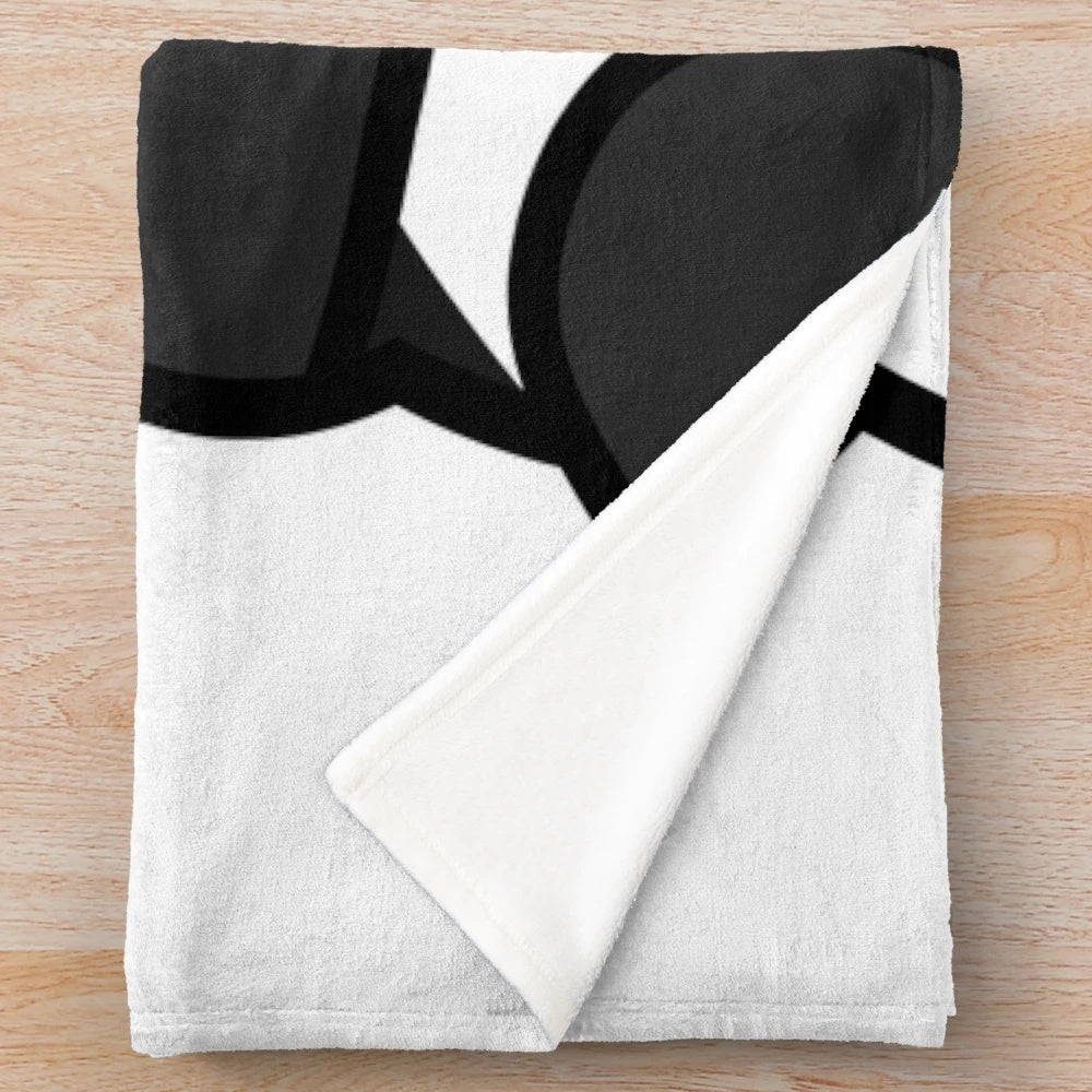 Panda plush blanket with kawaii boba tea design