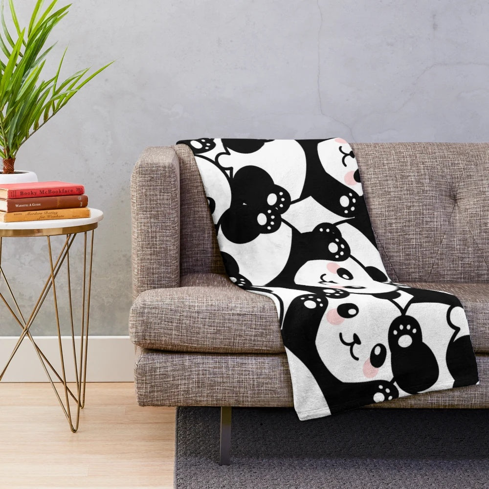 Soft and cuddly panda plush blanket